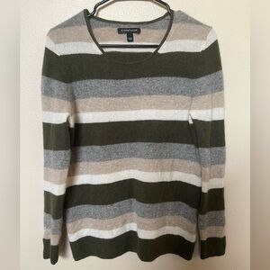 cashmere 41 Hawthorn Multicolor Striped Sweater women’s size L cabincore